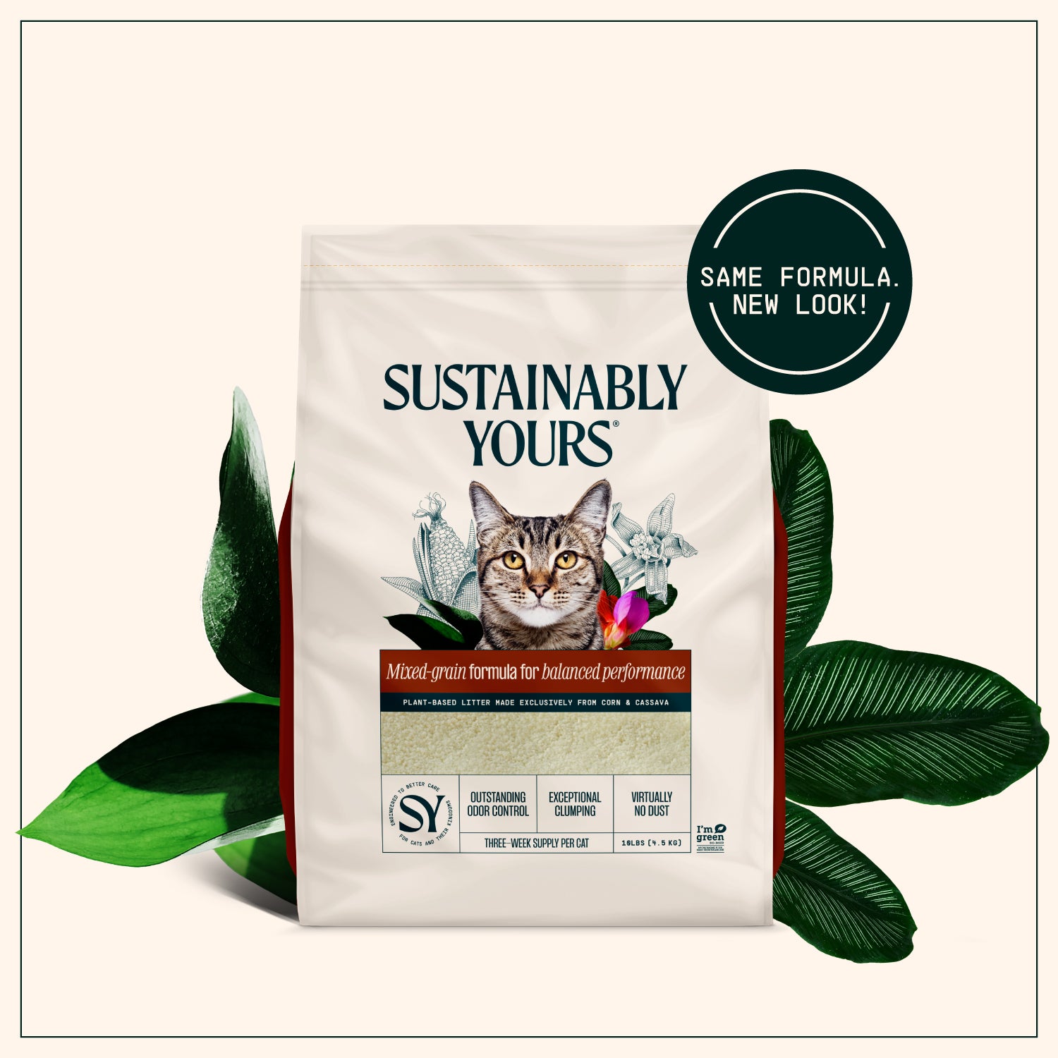 Sustainably Yours Mixed Grain Cat Litter – lifestyle shot